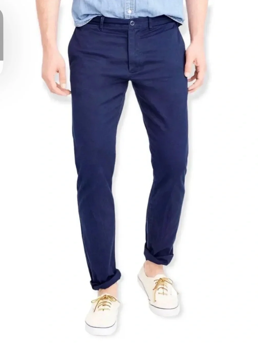 J.Crew The Sutton Men’s Navy Blue Cotton Twill Straight Leg Chino Pants 32x34